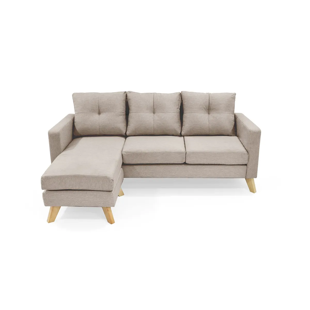 MICA - Sofá en L Parnell Intercambiable Poliéster Mica - Mueble - Mueble