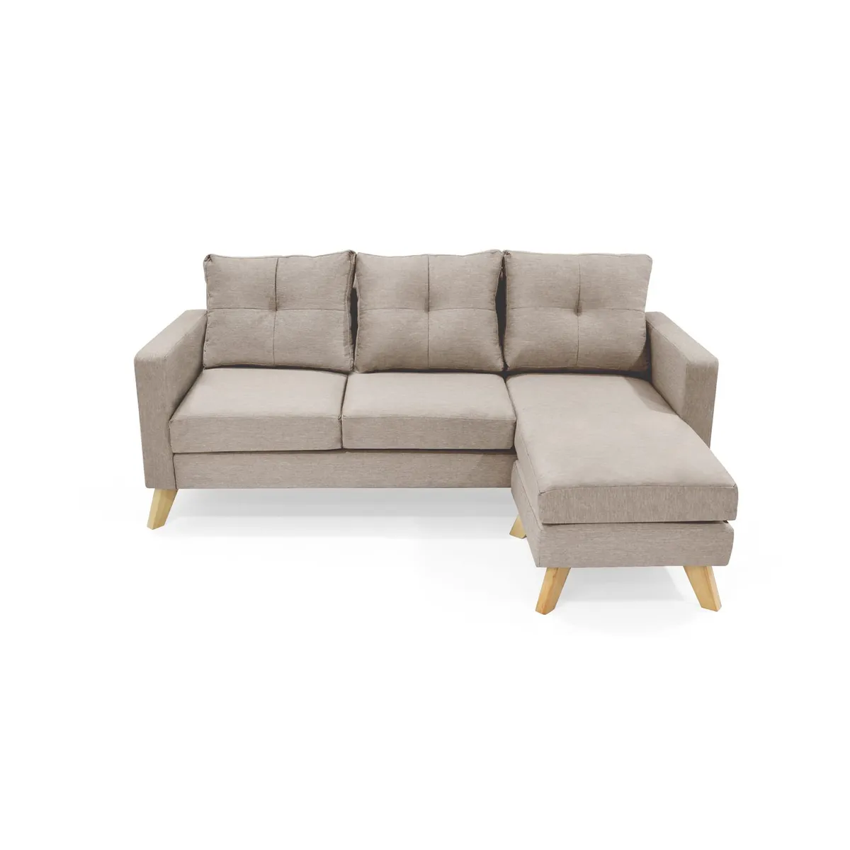 MICA - Sofá en L Parnell Intercambiable Poliéster Mica - Mueble - Mueble