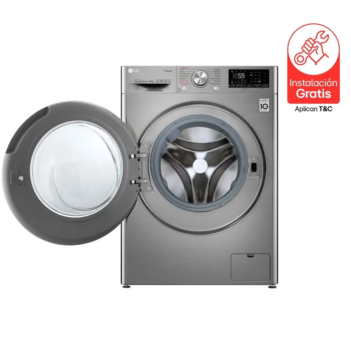 LG - Lavadora Secadora LG Eléctrica 14kg WD14VVC4S6
