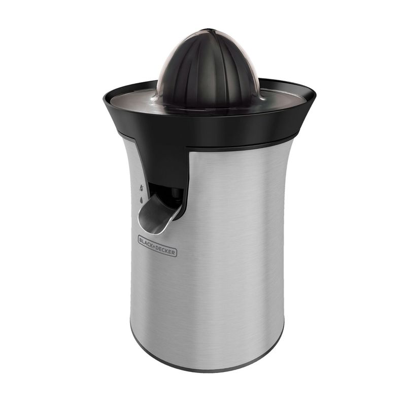 BLACK+DECKER - Exprimidor de Cítricos BLACK+DECKER Acero Inoxidable con Motor Reversible CJ4000S
