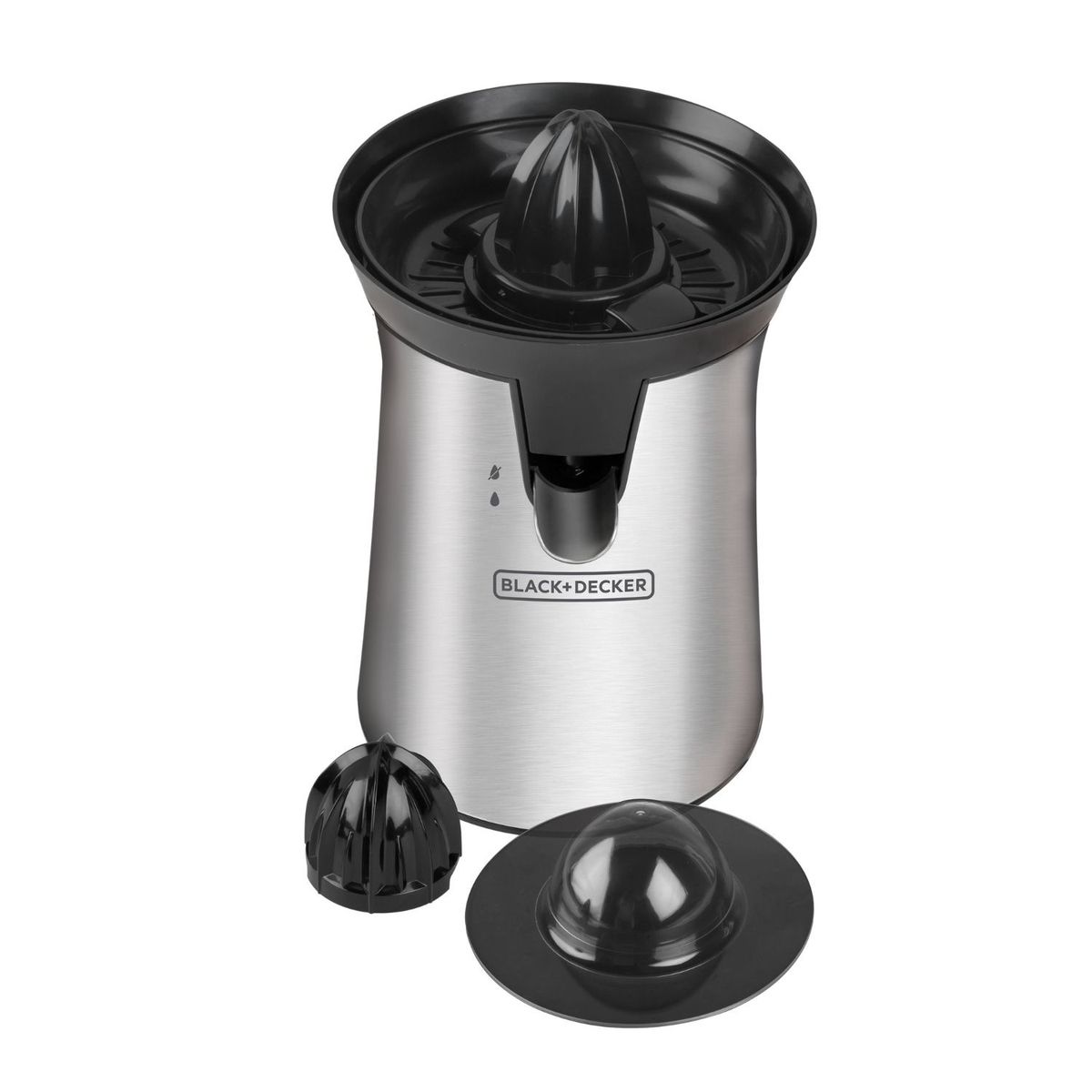 BLACK+DECKER - Exprimidor de Cítricos BLACK+DECKER de Acero Inoxidable con Motor Reversible, CJ4000S