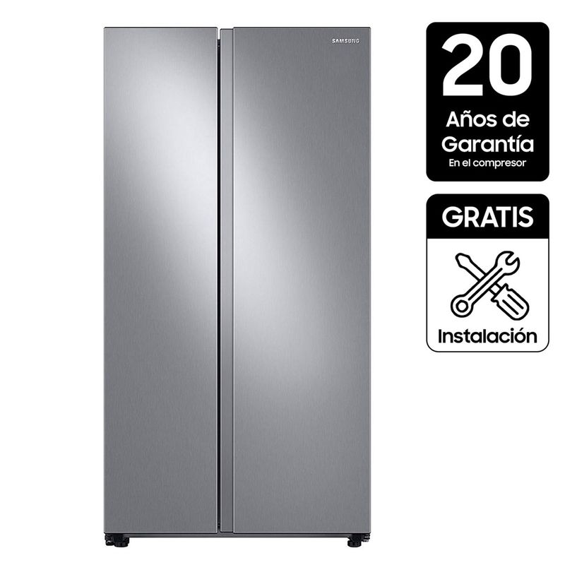 SAMSUNG - Nevecón Samsung Side by Side 647 lt Gris RS23T5B00S9/CO
