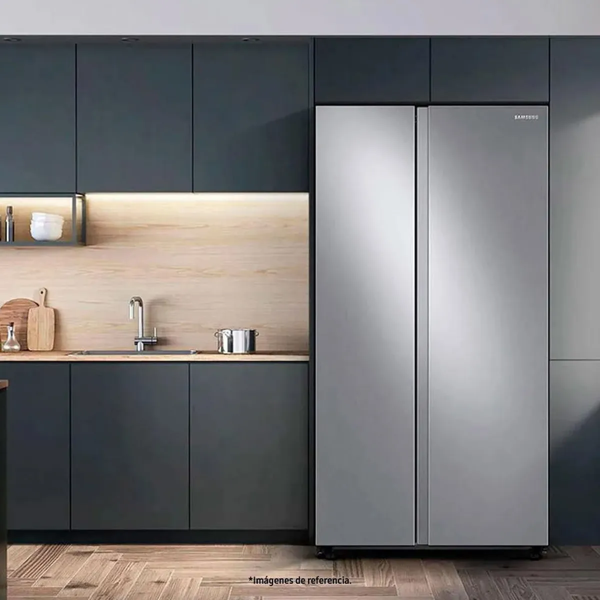 SAMSUNG - Nevecón Side by Side Samsung 647 lt Netos RS23T5B00S9/CO