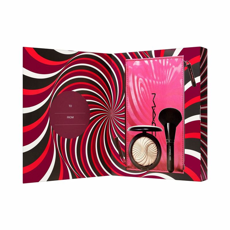 MAC COSMETICS - Set de maquillaje Trick Of The Light Extra Dimension Skinfinish Kit MAC : Incluye Extra Dimension Skinfinish + Brocha Facial 143S.
