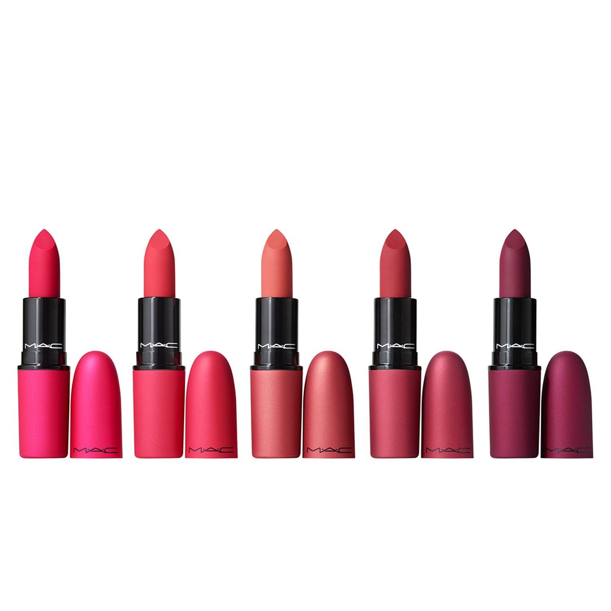 MAC COSMETICS - Set de Labiales Matte Powder Kiss Lipstick x 5 MAC