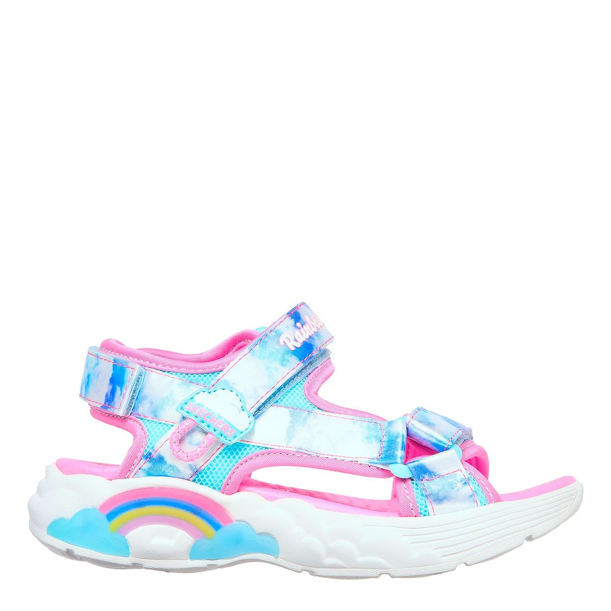 SKECHERS - Sandalias Con Luces Skechers Niña Rainbow Racer Summer Sky