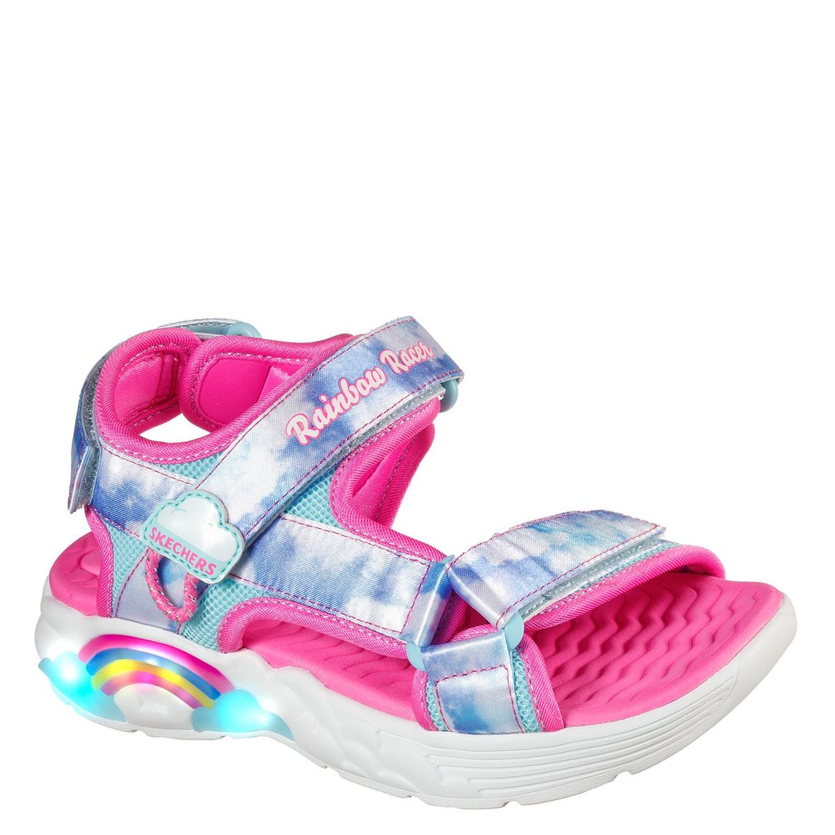 SKECHERS - Sandalias Con Luces Skechers Niña Rainbow Racer Summer Sky