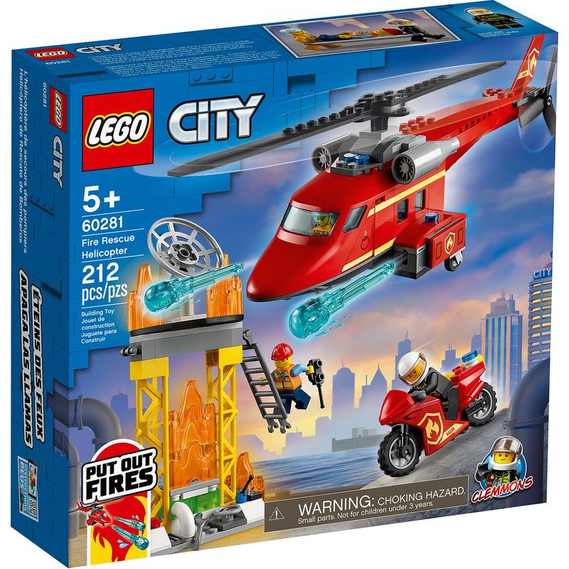 LEGO - Armable Lego City Helicóptero de Rescate de Bomberos