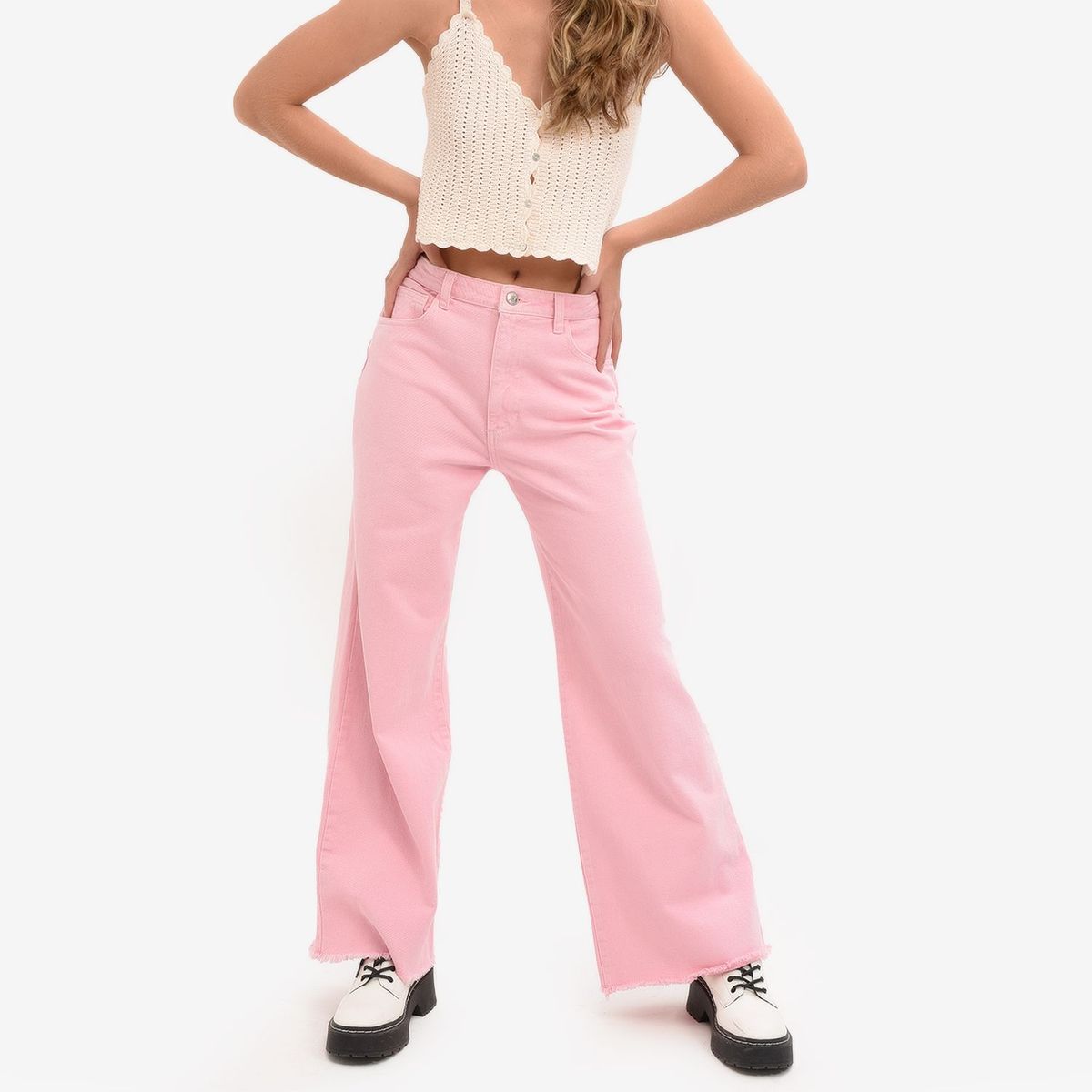 SYBILLA - Jean Wide Tiro Alto Mujer Sybilla