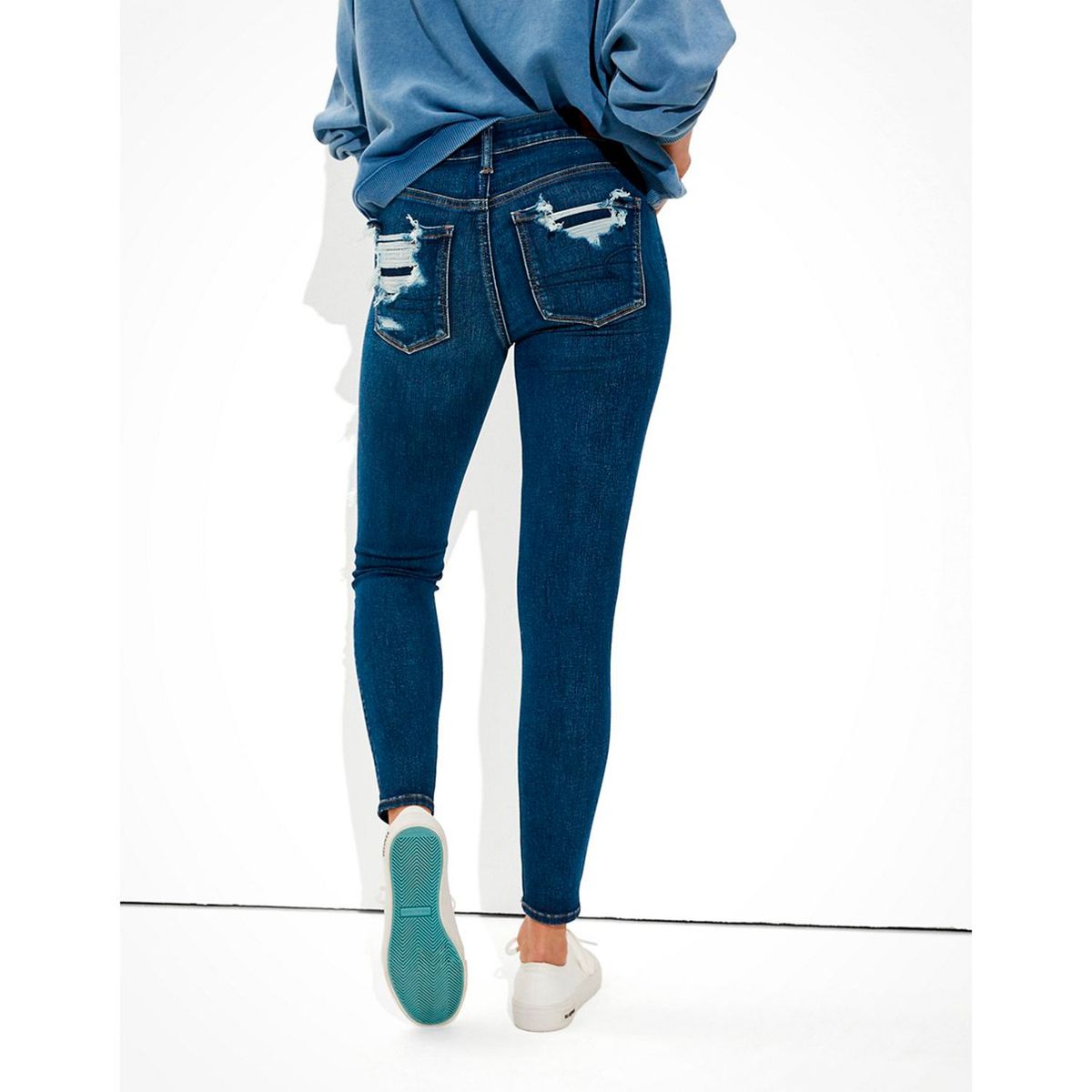 AMERICAN EAGLE - Jean Algodón Mujer Skinny Medio American Eagle