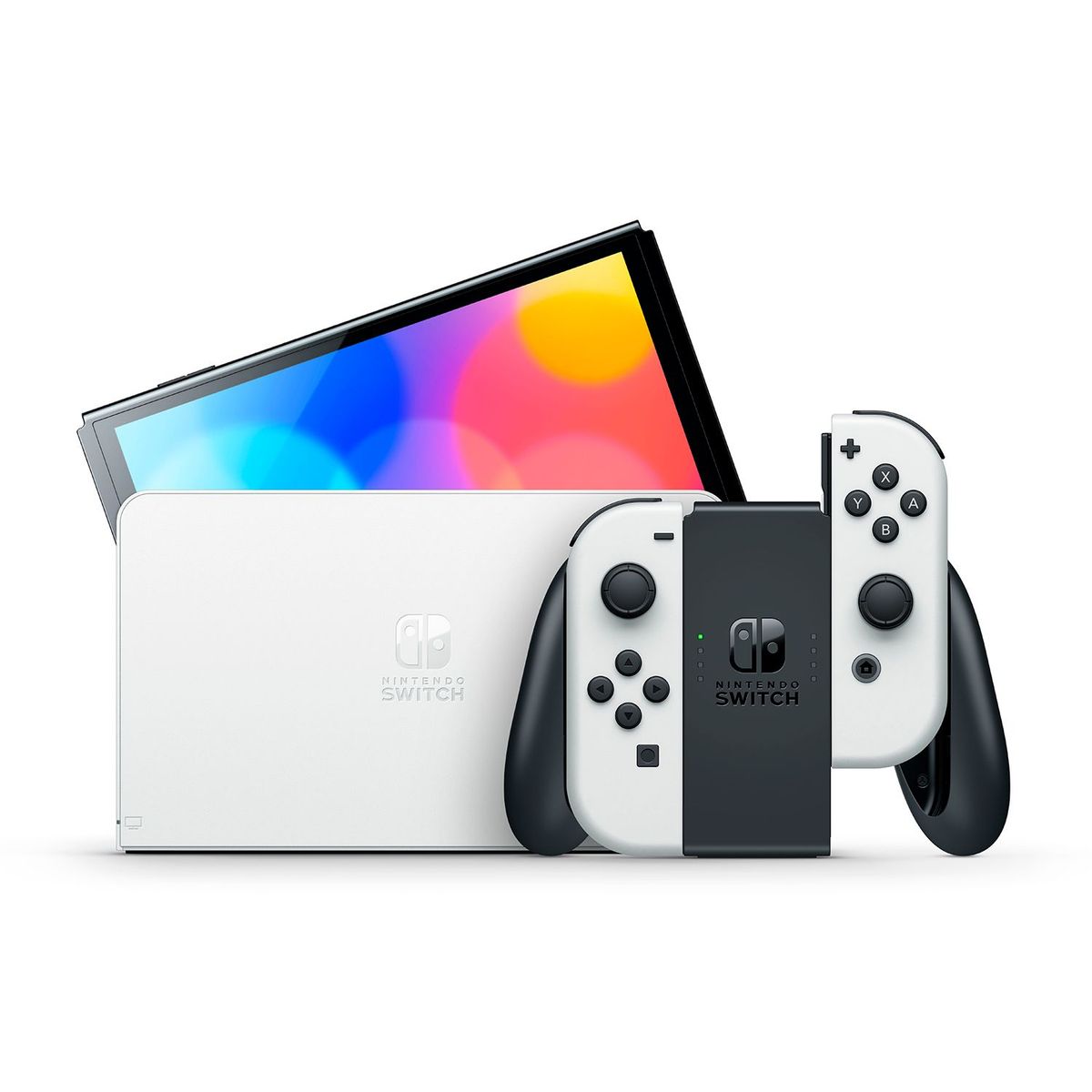 NINTENDO - Consola Nintendo Switch | Pantalla OLED | 2 Joy-Con Blancos | 64GB de almacenamiento