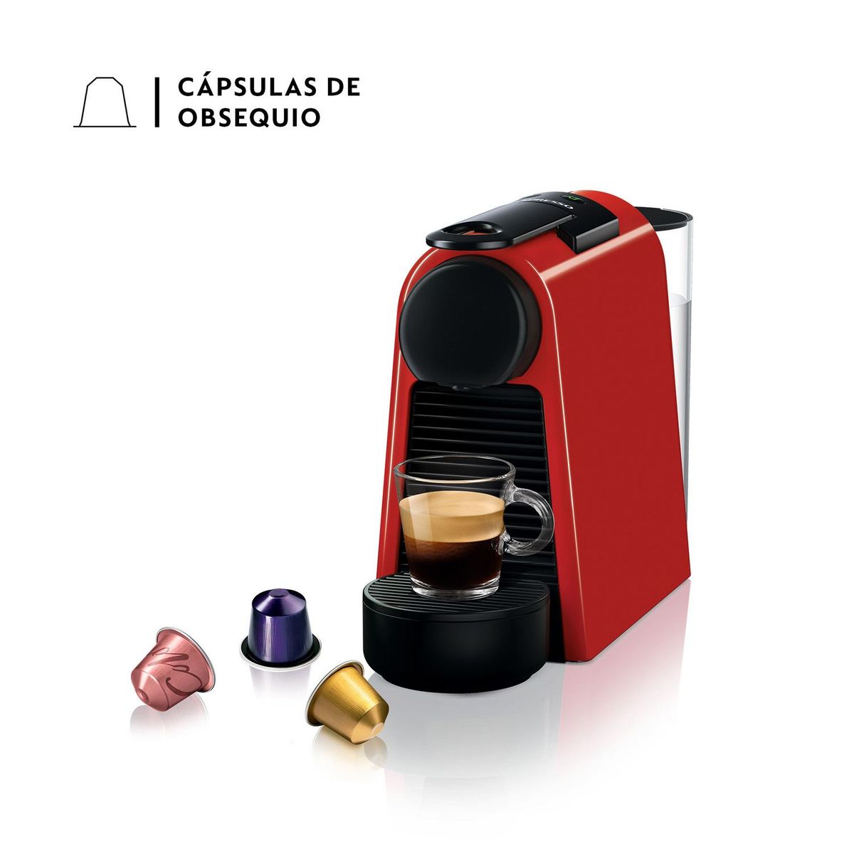 NESPRESSO - Cafetera de Cápsulas Essenza Mini Roja