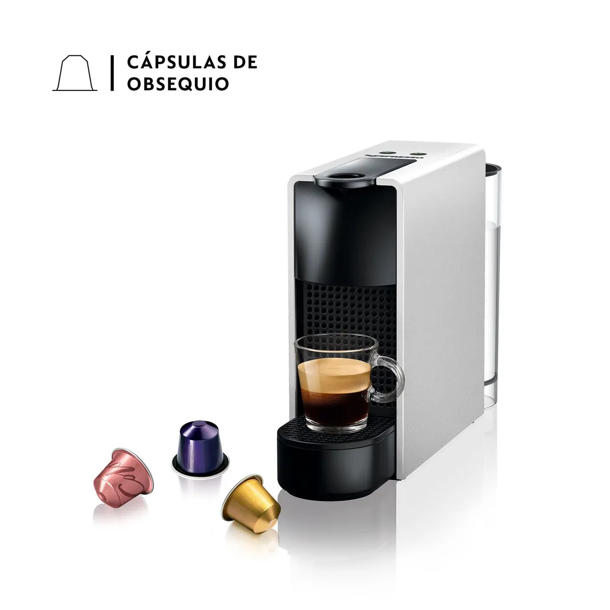 NESPRESSO - Cafetera de Cápsulas Nespresso Essenza Mini Silver