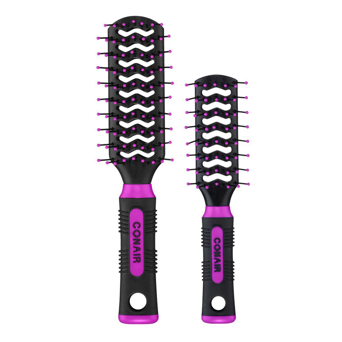 CONAIR - Set de 2 Piezas: Cepillo para Cabello Ventilados Mediano y Grande
