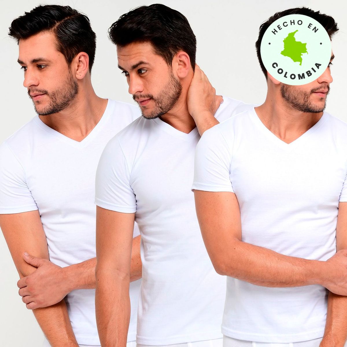 NEWBOAT - Camisilla Hombre Manga Corta Newboat Pack x3