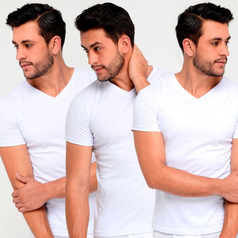 NEWBOAT - Camisilla Hombre Manga Corta Newboat Pack x3