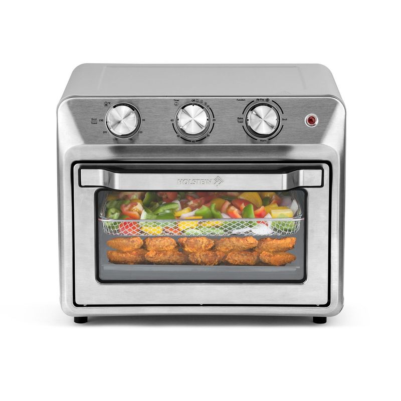 HOLSTEIN HOUSEWARES - Horno freidor Sin Aceite Holstein Housewares HH-09204003G 20 Litro Plateado Canasta Air Fryer