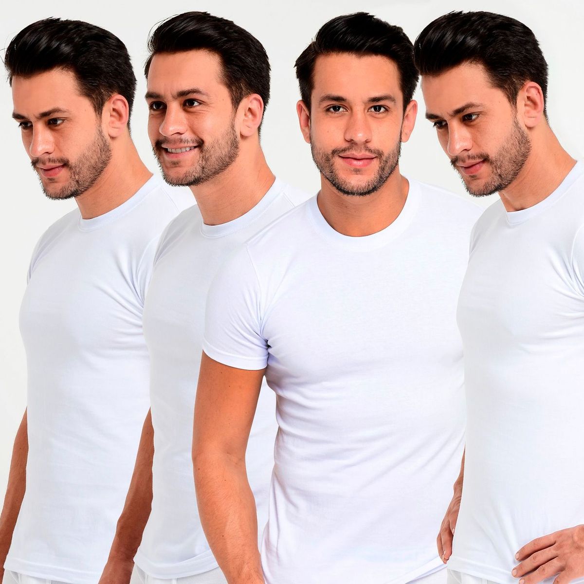 NEWBOAT - Camisilla Hombre Manga Corta Newboat Pack x4