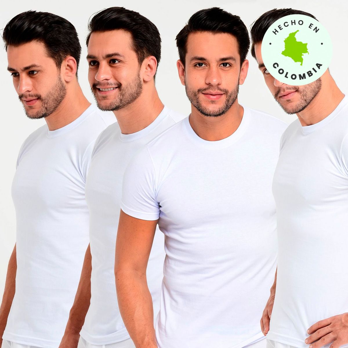 NEWBOAT - Camisilla Hombre Manga Corta Newboat Pack x4