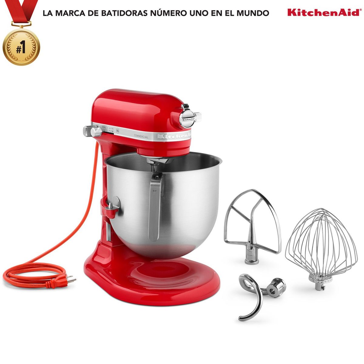 KITCHENAID - Batidora de Pedestal KitchenAid Comercial 7.6 lt Plata Oscuro 10 Velocidades 500W