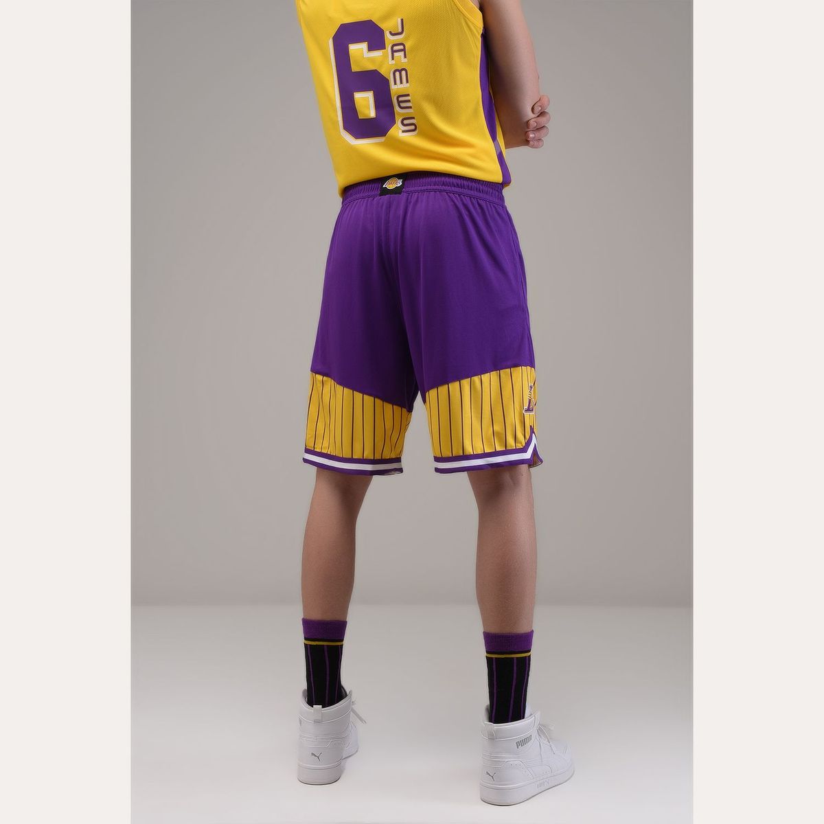 NBA - Pantaloneta Básquetbol LA lakers Hombre