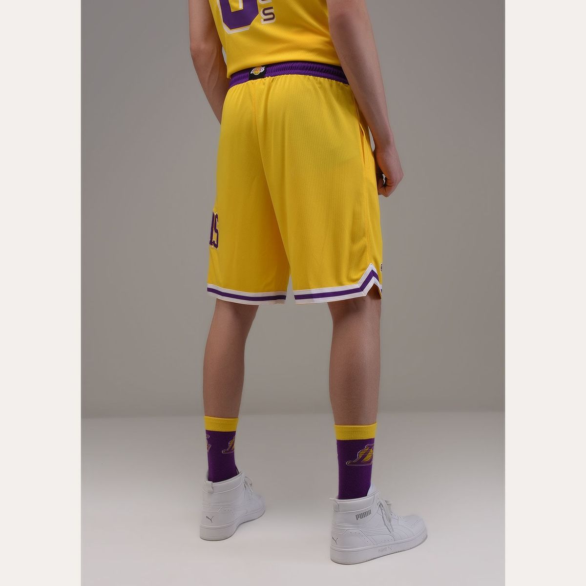 LA LAKERS - Pantaloneta Básquetbol LA lakers Hombre