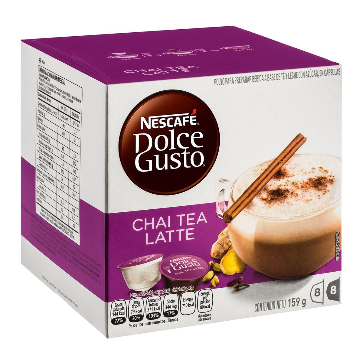 DOLCE GUSTO - Cápsula Chai Tea Latte 8 Cápsulas