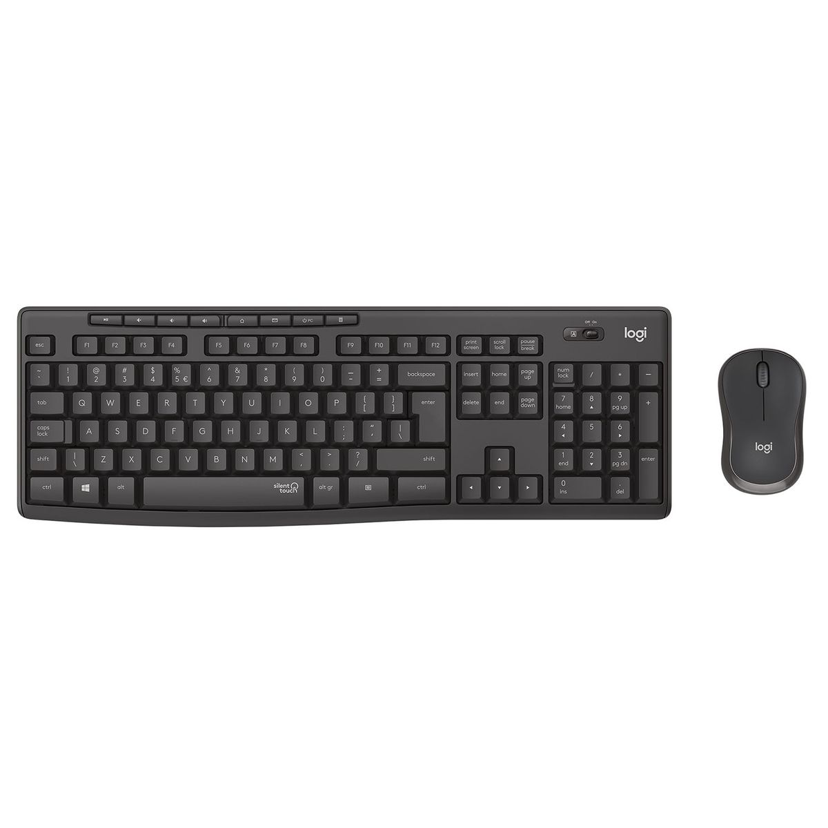 LOGITECH - Combo teclado y mouse Logitech MK295 Silencioso Negro