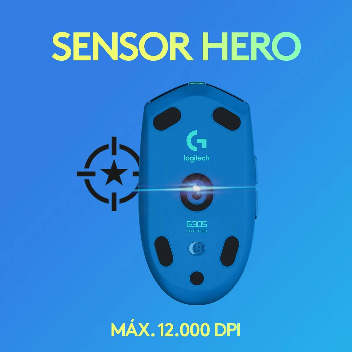 LOGITECH - Mouse Gamer Logitech G G305 Inalámbrico Receptor USB | Velocidad de respuesta 1ms | Botones programables. Compatible iOS, Windows, Chrome