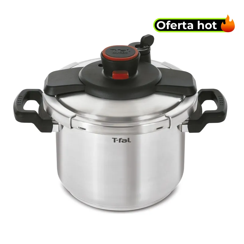 T-FAL - Olla a presión T-Fal 6 litros Clipso Acero 