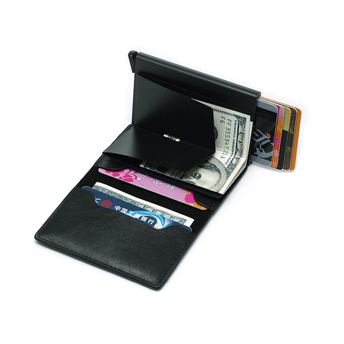 UBMD - Billetera Ecocuero Aluminio Hombre Bloqueo Rfid