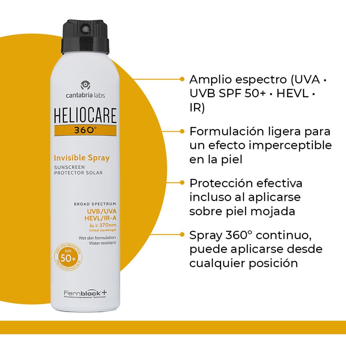 HELIOCARE - Bloqueador Solar 360 Spray Invisible Heliocare para Todo tipo de piel 200 ml
