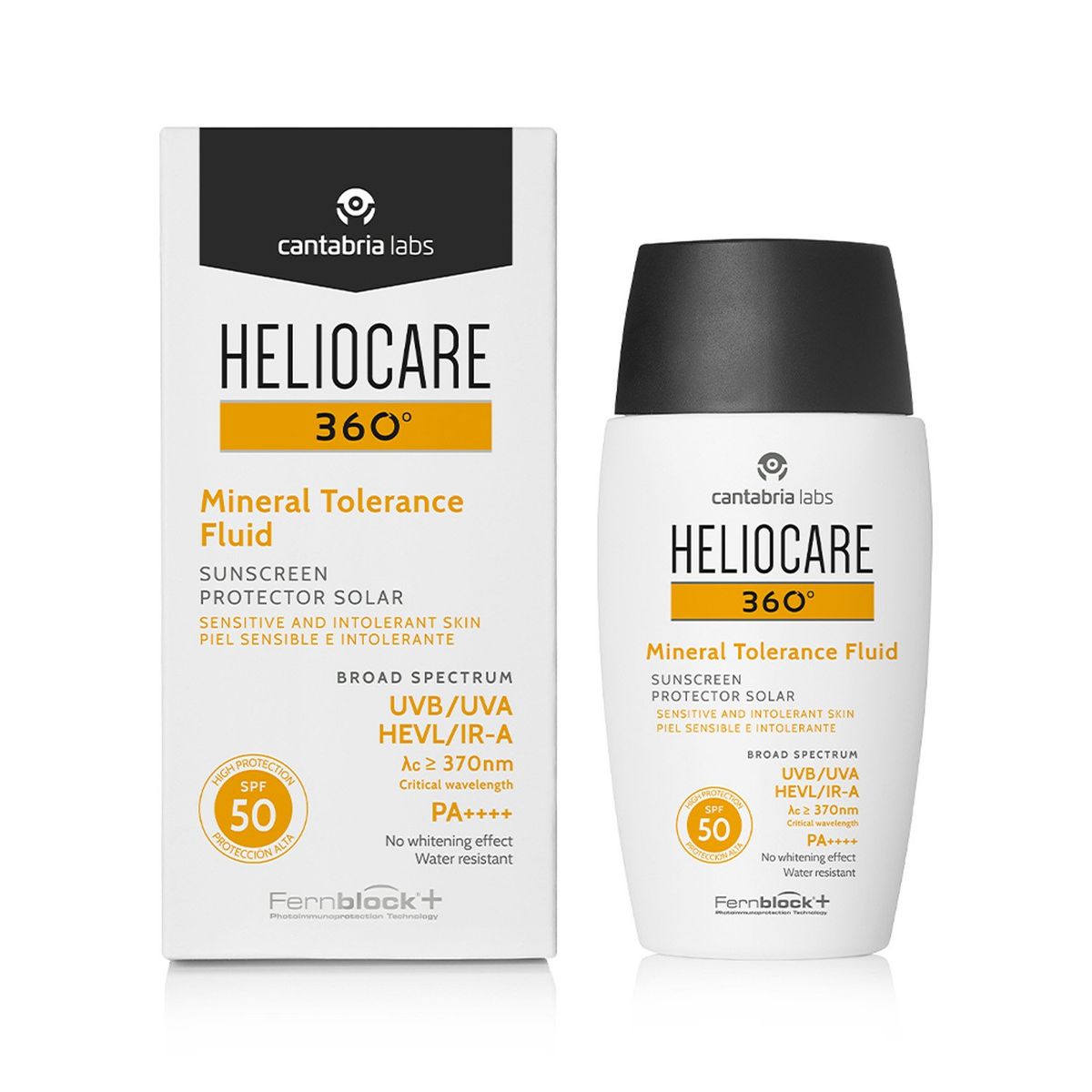 HELIOCARE - Bloqueador Solar 360 Mineral Tolerance Fluid Heliocare para Piel Sensible 50 ml