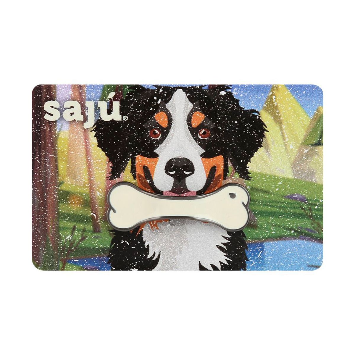 SAJU - Pin Cuelga Gafas Hueso