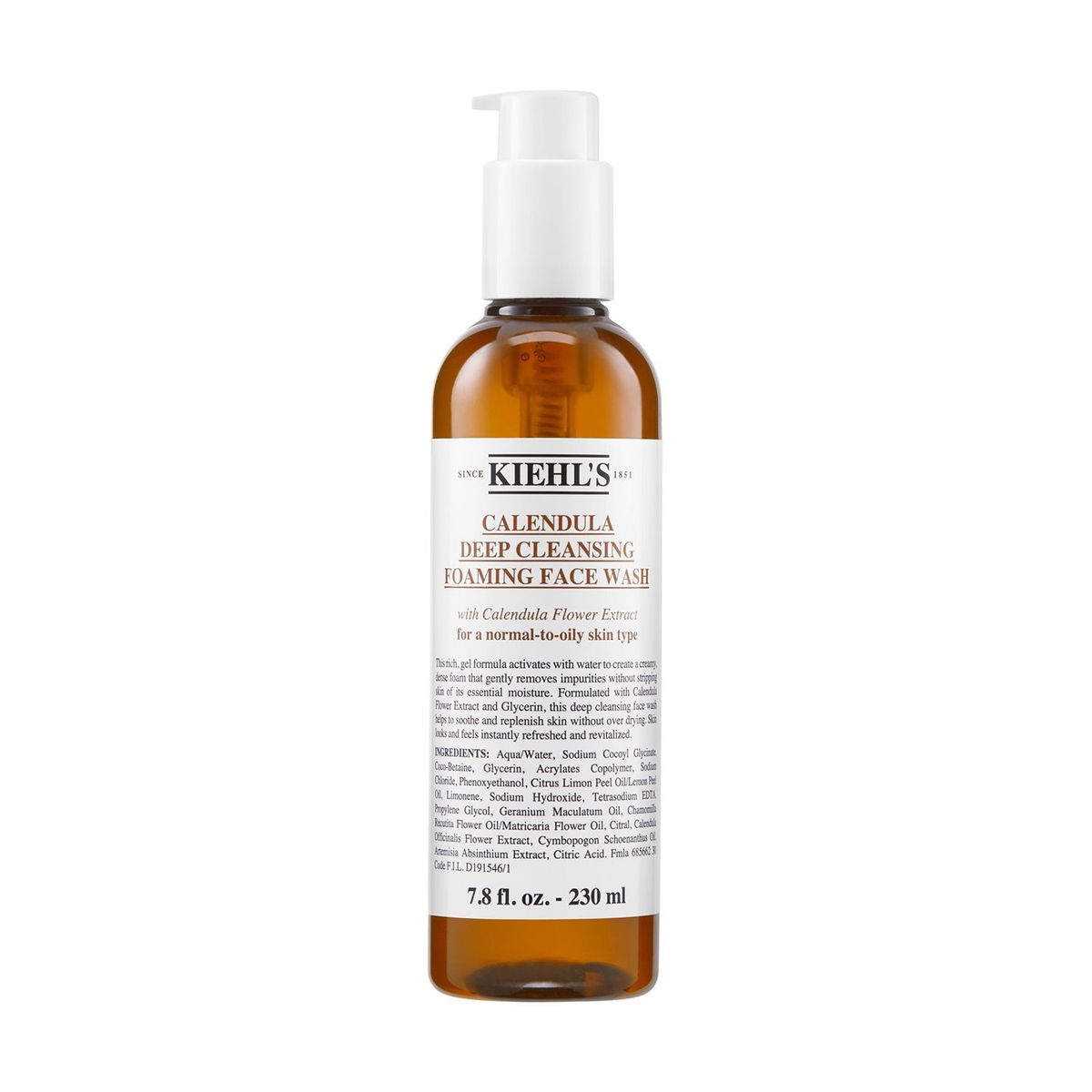 KIEHLS - Limpiador Caléndula Deep Cleansing Foaming Face Wash Kiehls para Piel Grasa 230 ml