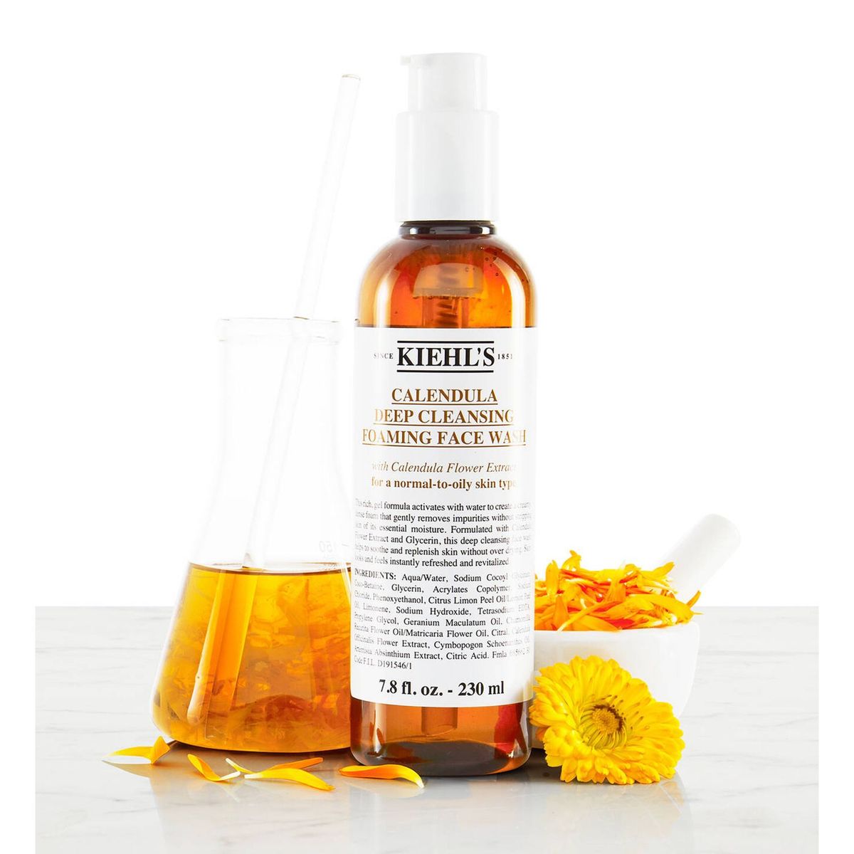 KIEHLS - Limpiador Caléndula Deep Cleansing Foaming Face Wash Kiehls para Piel Grasa 230 ml