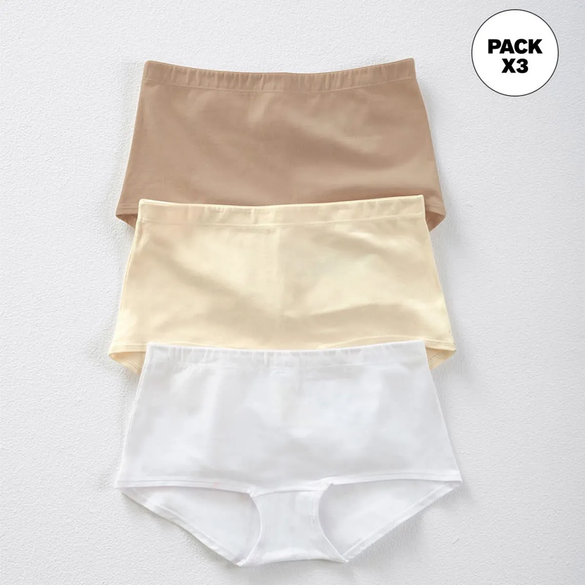 LEONISA - Calzón pack bikini Pack de 3 de Algodón para Mujer LEONISA