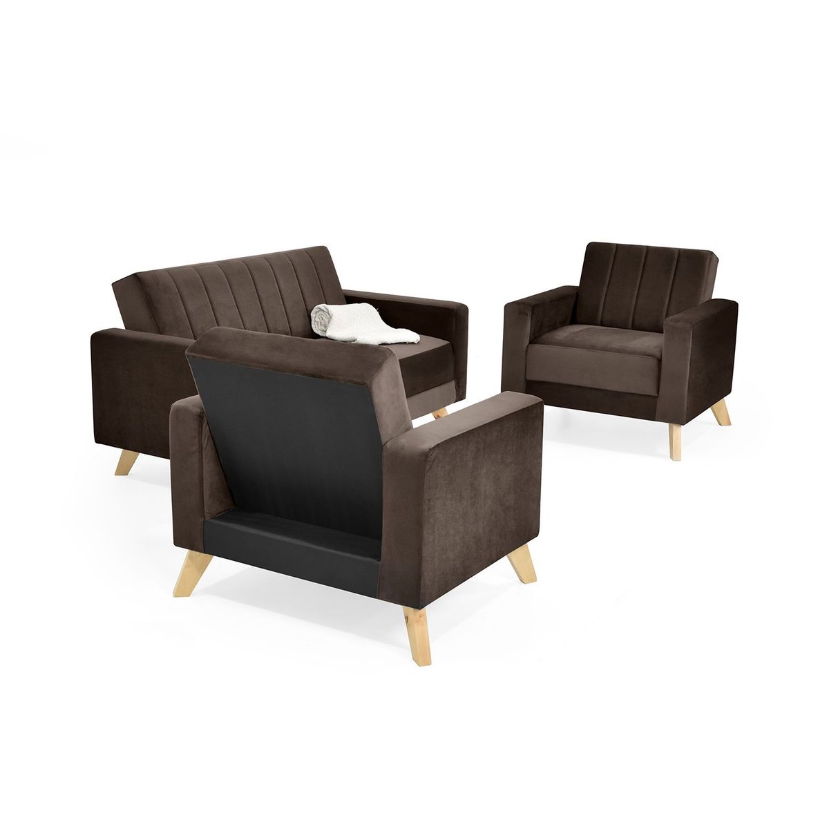 MICA - Juego de Sala Bata 2-1-1 Cuerpos Mica - Mueble