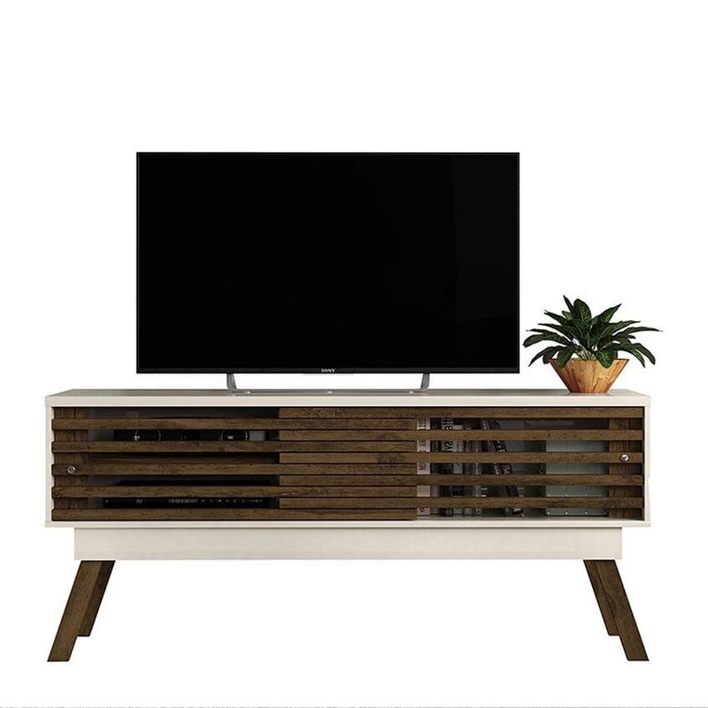 MUEBLES 20 20 - Mesa Tv Frizz 1.5 Blanco/Savana