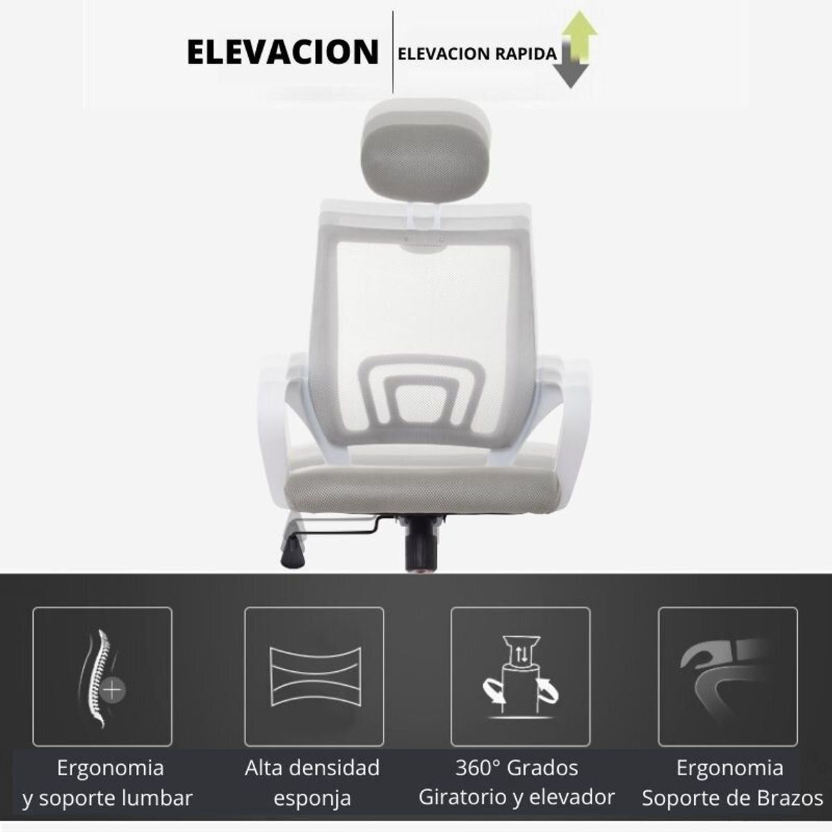 EKONOMODO - Silla De Oficina Presidente Colors Blanco