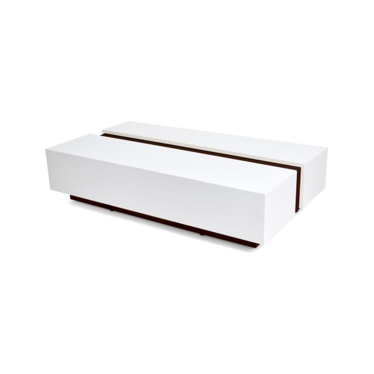 MICA - Mesa de Centro Moderna Rectangular  en Aglomerado MDF Dubai 100 x 23 x 60 cm Mica  - Mueble