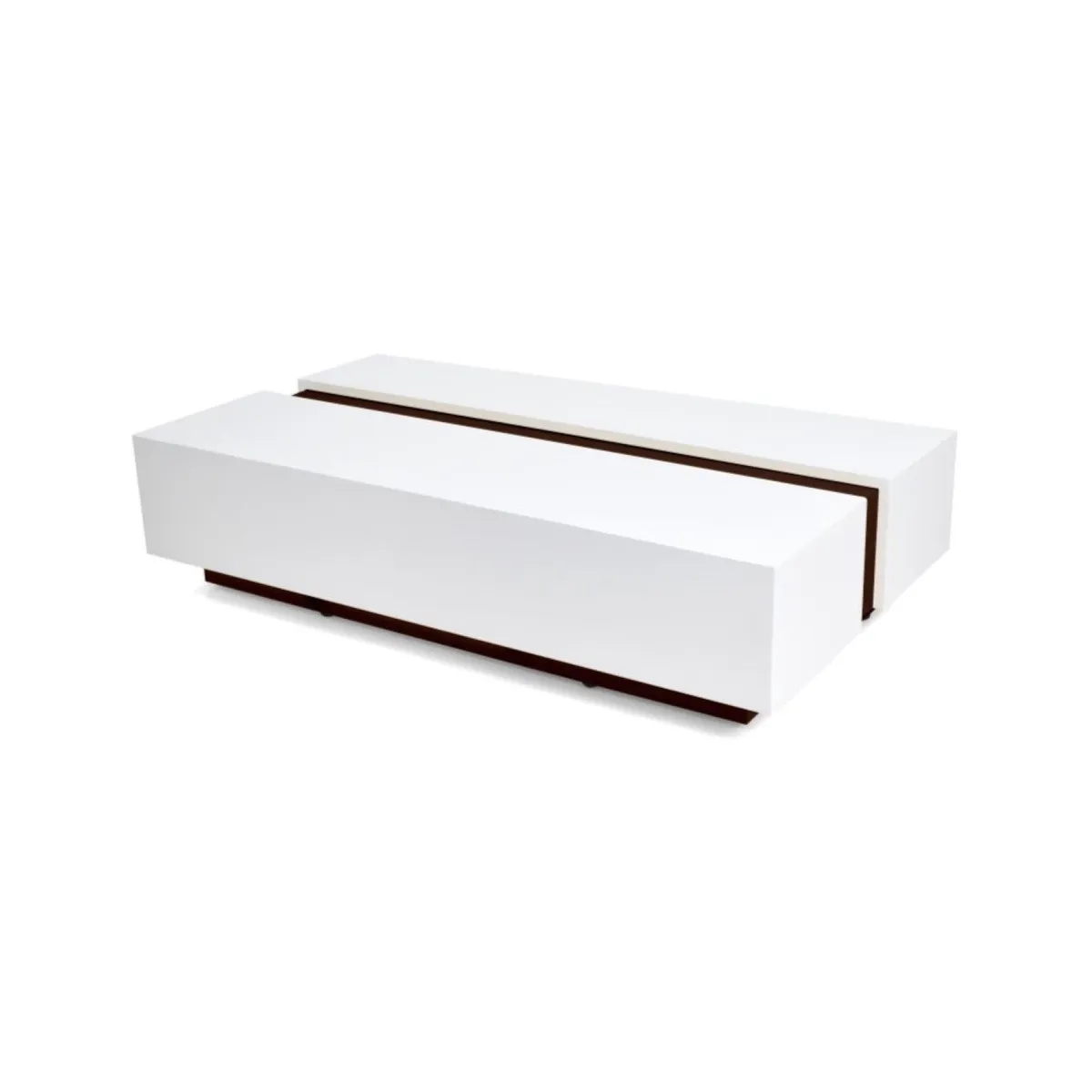 MICA - Mesa de Centro Moderna Rectangular  en Aglomerado MDF Dubai 100 x 23 x 60 cm Mica  - Mueble