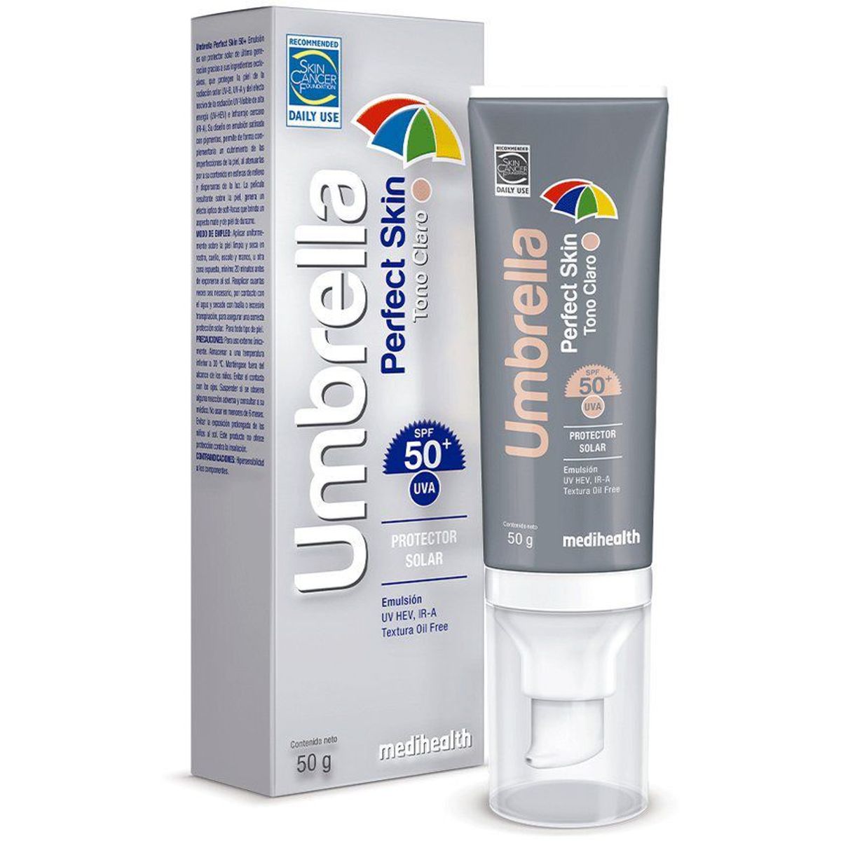 UMBRELLA - Umbrella Perfect Skin Tono Claro 50+, Tubo X 50 Gr