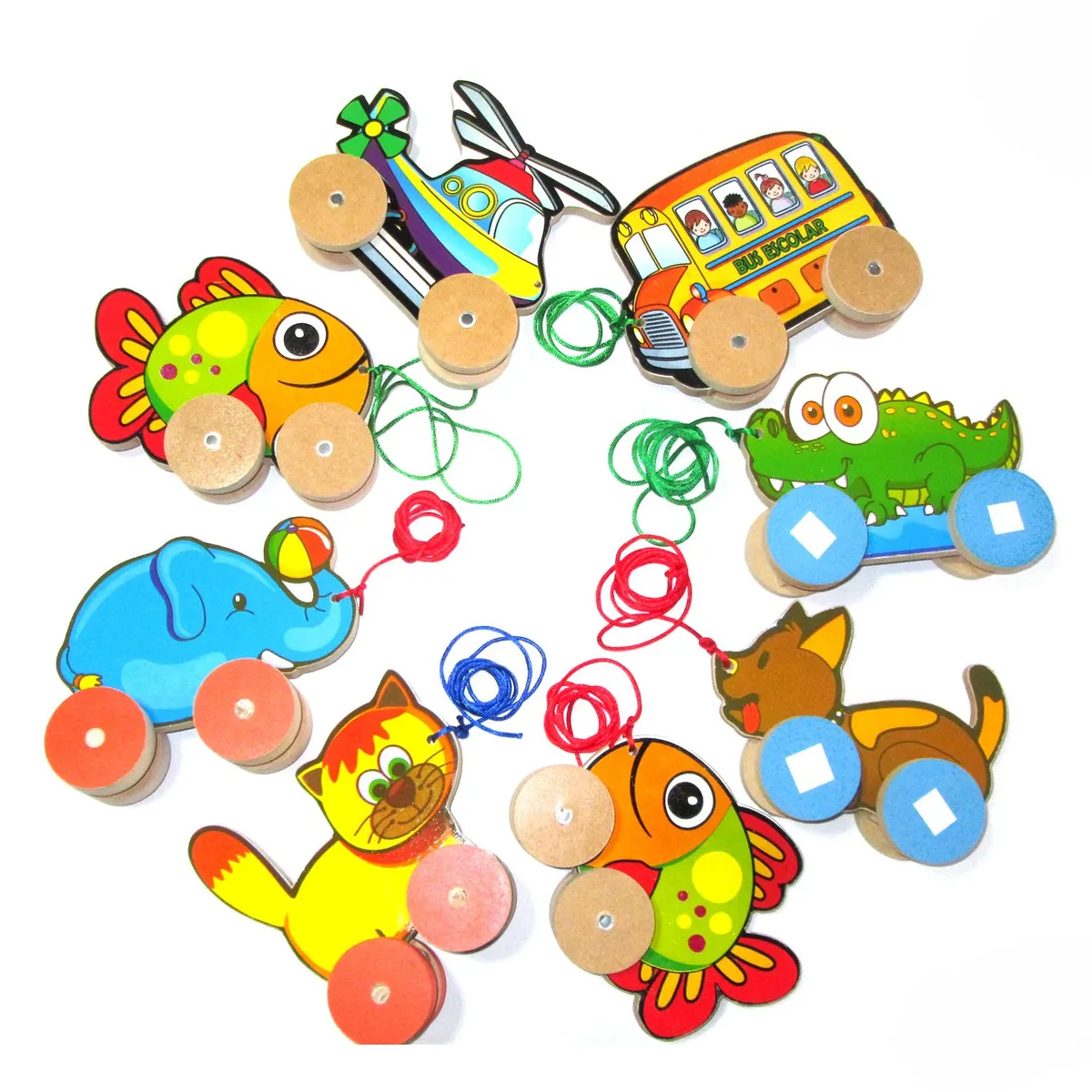 ANDRETOYS SAS - Juego de Mesa Andretoys SAS Animales de Arrastre Pequeños