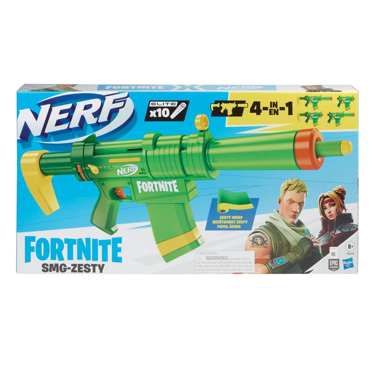 NERF - Lanzador Nerf Fortnite Smg-Zesty