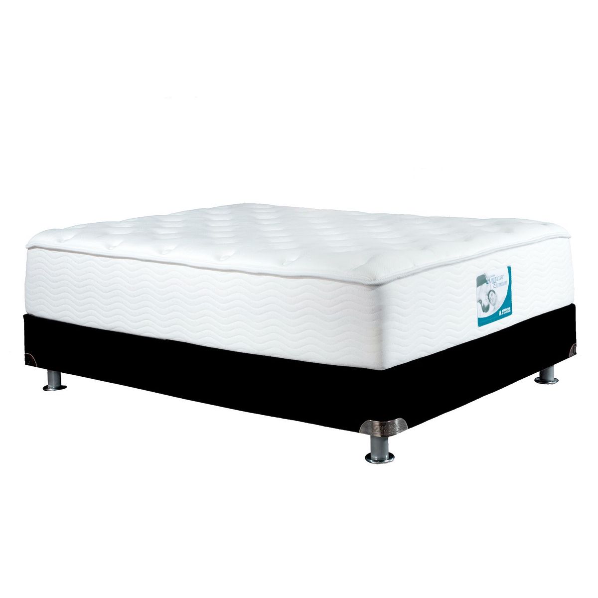 AMERICANA DE COLCHONES - Colchón con basecama Semidoble Espuma American Premium 120 x 190 cm Americana de Colchones