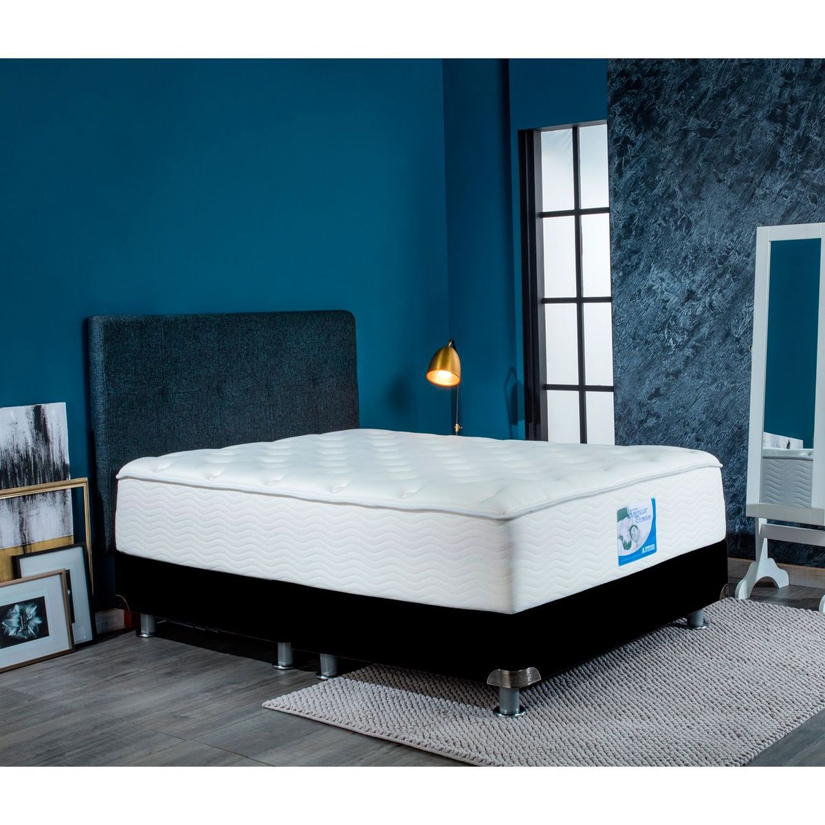 AMERICANA DE COLCHONES - Colchón con basecama Semidoble Espuma American Premium 120 x 190 cm Americana de Colchones