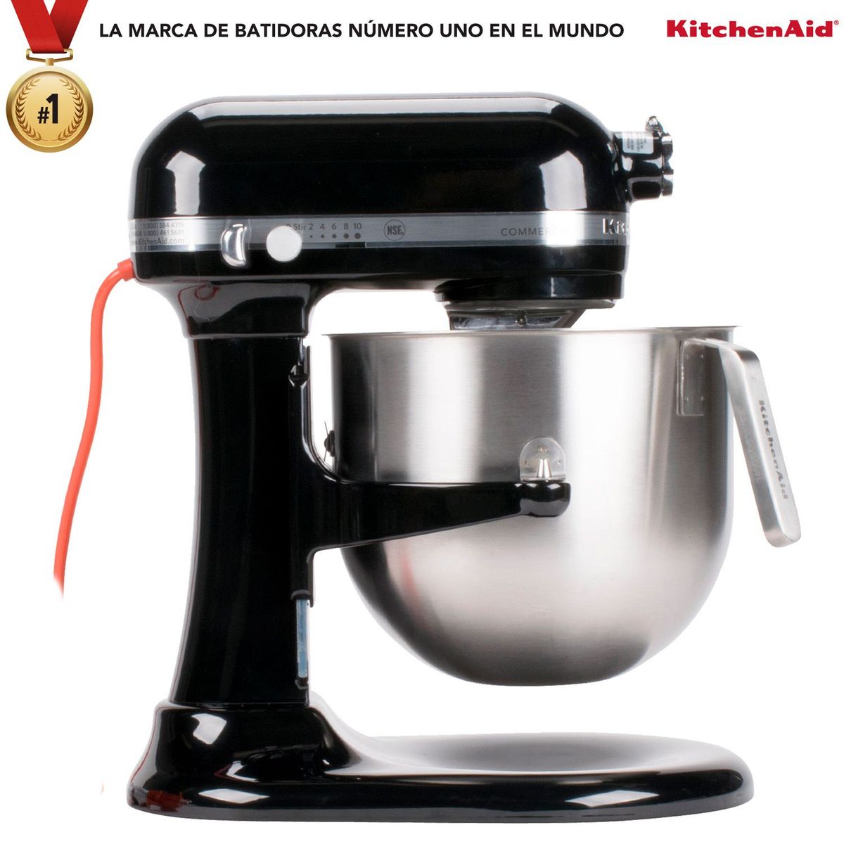 KITCHENAID - Batidora de Pedestal KitchenAid Comercial 7.6 lt Plata Oscuro 10 Velocidades 500W