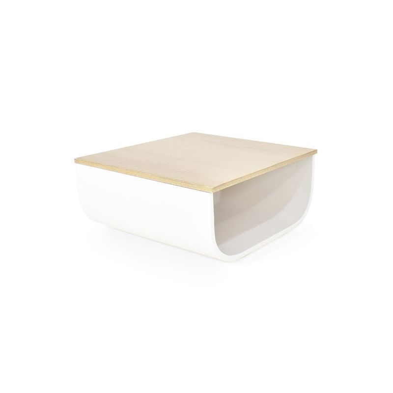 MICA - Mesa de Centro Moderna Rectangular  en Aglomerado MDF Laos 63 x 27 x 56 cm Mica  - Mueble