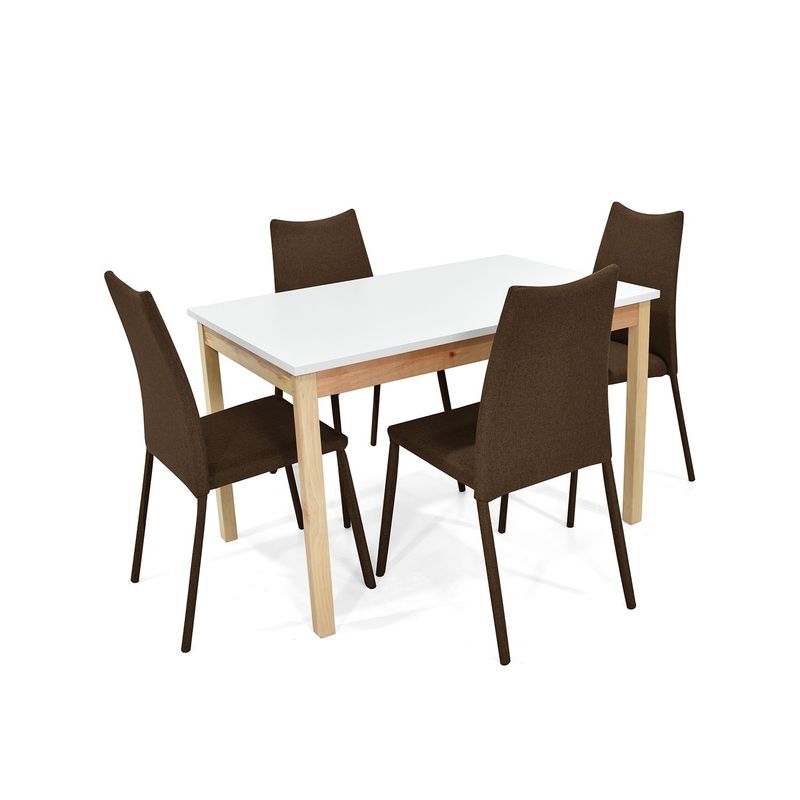 MICA - Juego de Comedor Moderno para 4 Personas (Comedor + 4 Sillas) Mica